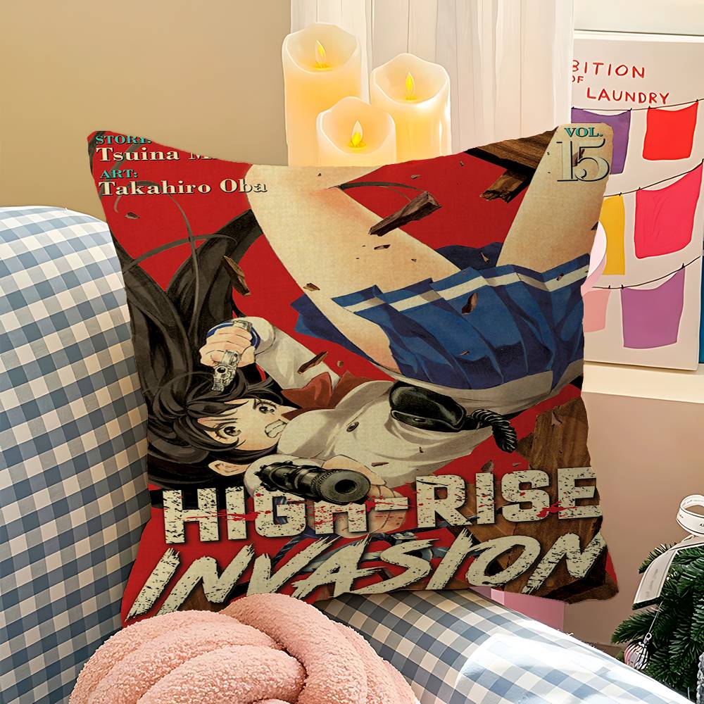 High-Rise Invasion Maple Design Cushion Cover Happy Autumn Harvest Decor Holiday Decorati Pillow Cover