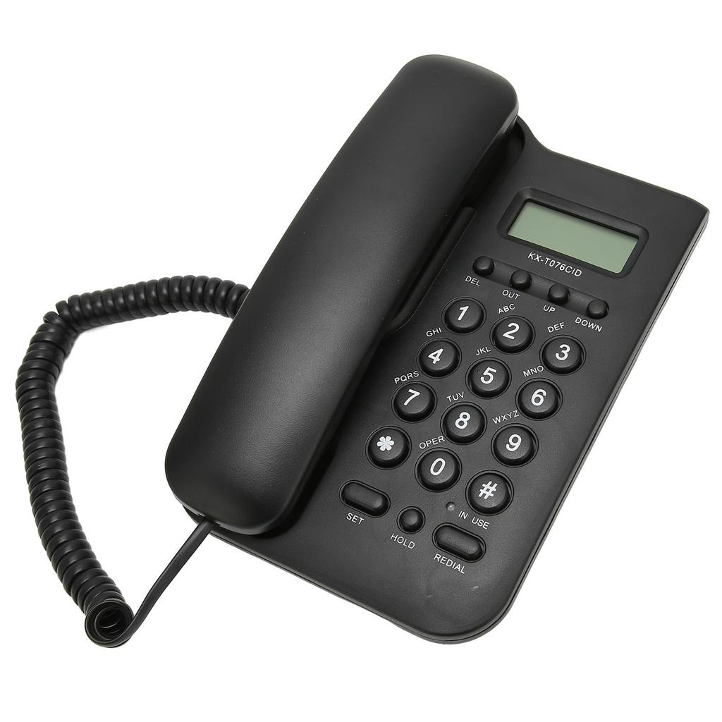 Tischtelefon Anrufer-ID Wandhalterung Minimalistisch Kabelgebundenes Haustelefon für Zuhause Hotel Telefonleitung
