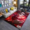"Anime Character Red Energy Pattern Carpet for Living Room Decor" Suitable for Use As an Anti-slip for Living Room Bedroom Sofas