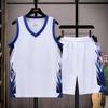 Set Completo Basket da Uomo Traspirante in Rete Scollo a V Senza Maniche Top Pantaloncini Abbigliamento Sportivo Squadre Universitarie Allenamento