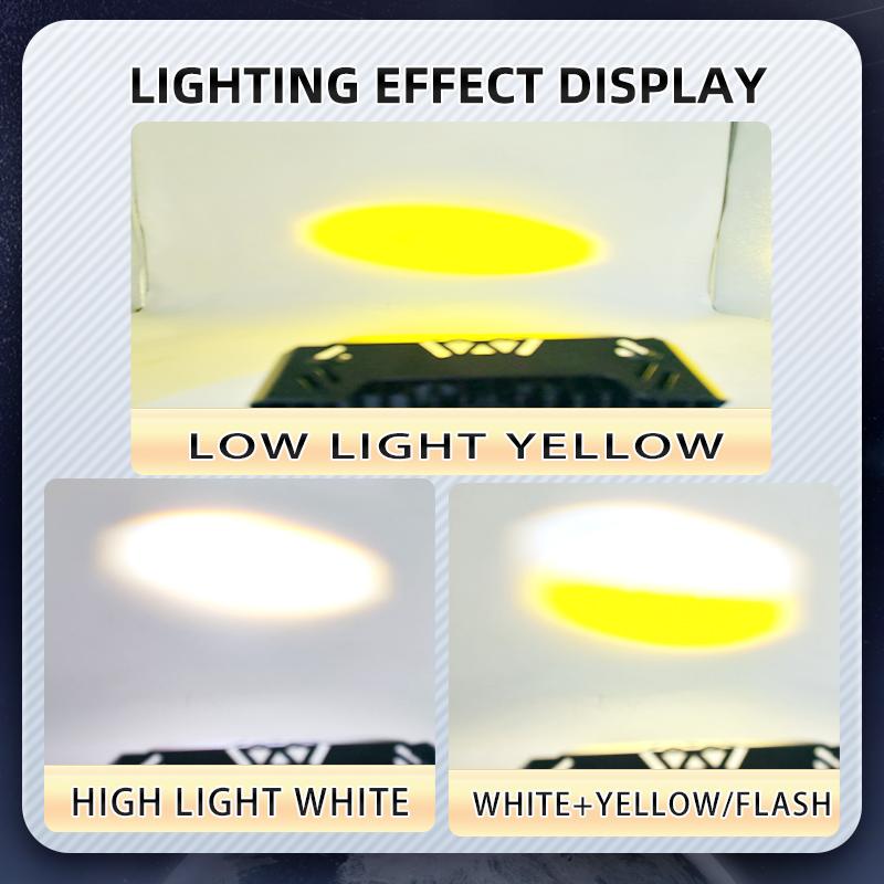 4 Linse LED Spotlights Motorsykkel Hovedlys Hi/Low Beam Kjøre Tåkelys For ATV Scooter Lastebiler SUV Tilbehør Kjørelys