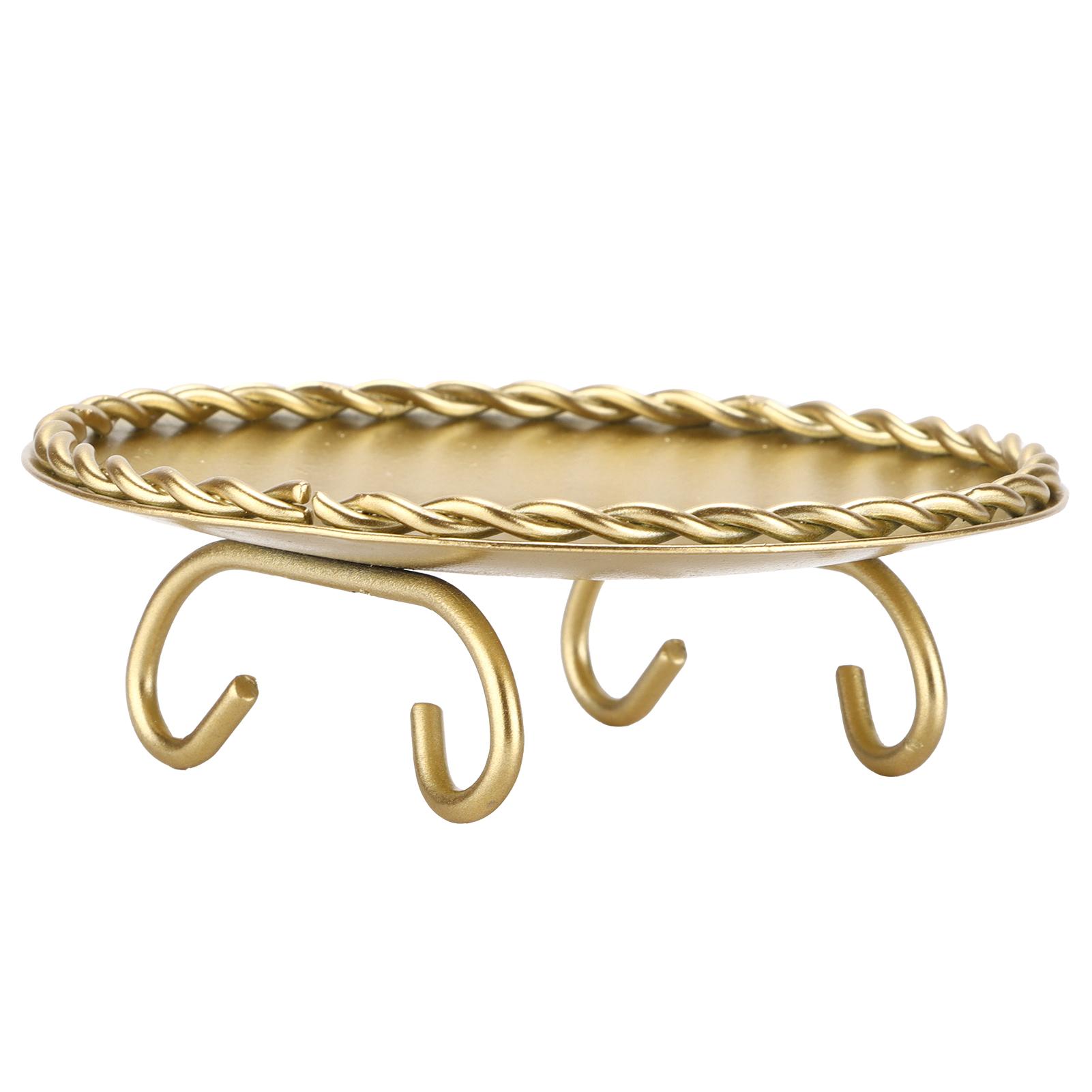 

Подсвечник круглой формы из кованого железа с пеньковым кружевом для украшения стола, подарки