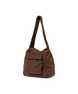 Borsa a tracolla incrociata in tessuto Ripstop, Borsa a tracolla per uomo e donna, Marrone SB-26SU002