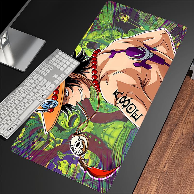 Großes Mauspadd Anime Erweitertes Mauspadd Oone Ppiece Ace Rutschfeste Gamer Schreibtischmatte Büro Gaming Mauspadd Glatte Oberfläche Teppich
