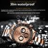 Top Brand Multifunctional Solid Steel Band Men's Watch Waterproof Calendar Luminous Needle Men's Wristwatch