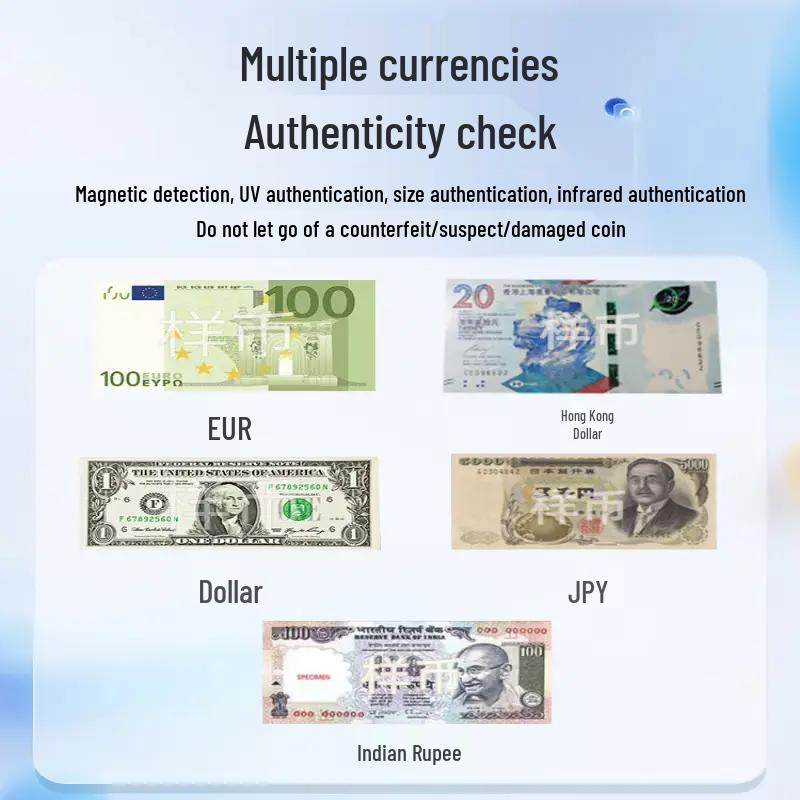 Weirong WR-M999 Multi-Currency Bill Counter with Foreign Currency Detection CN Plug (adapter Included)