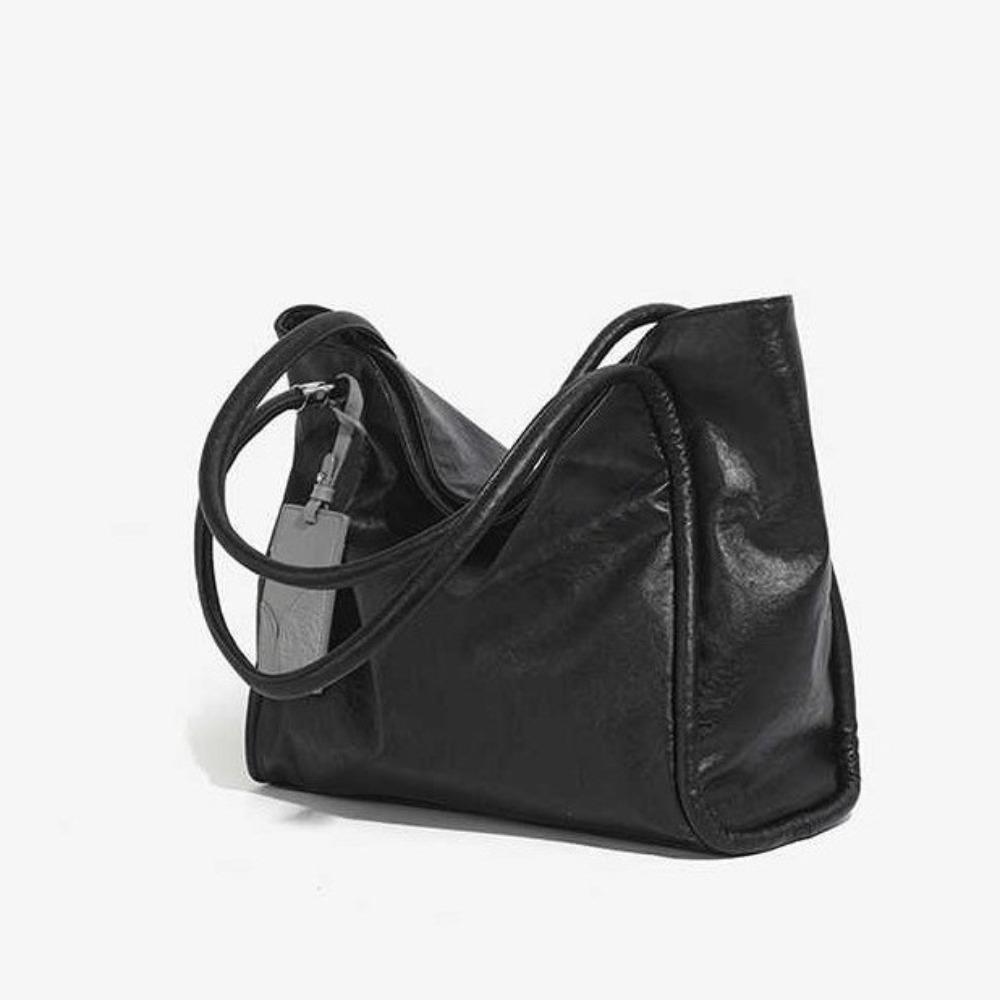 New niche simple black large-capacity tote bag women's summer commuting high-end shoulder bag underarm bag