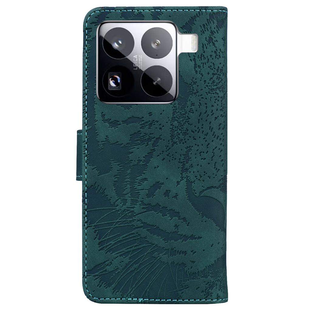For Xiaomi 15 Pro Case Tiger Imprint Leather Wallet Phone Cover