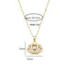 Lively Crown Titanium Necklace: Elegant Zirconia Pendant for Women's Distinctive Style.
