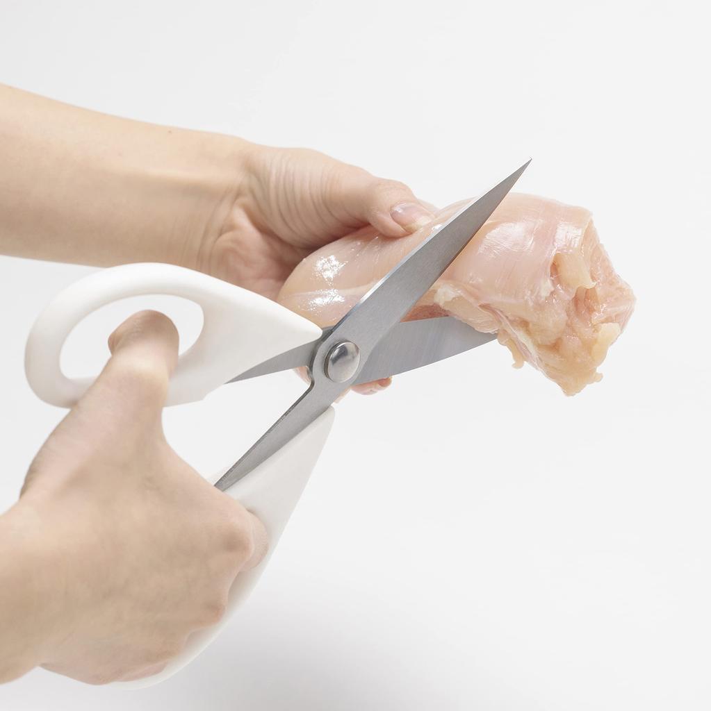 Kai KITCHEN KAI KITCHEN DH8000 Kitchen Scissors with Serrated Blade for Easy Grasping of Ingredients Dishwasher Safe White KAI KITCHEN DH8000