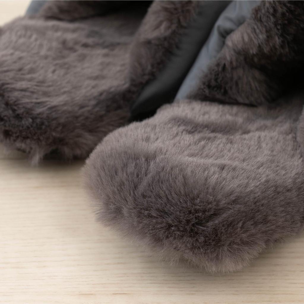 Senko Taffeta Boa Soft 23cm S.D.S Slippers, Gray,