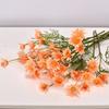 10pcs Artificial White Daisy Flowers 5 Head Long Branch Artificial Daisies Fade-Resistant Small Silk Fake Flower Bouquet