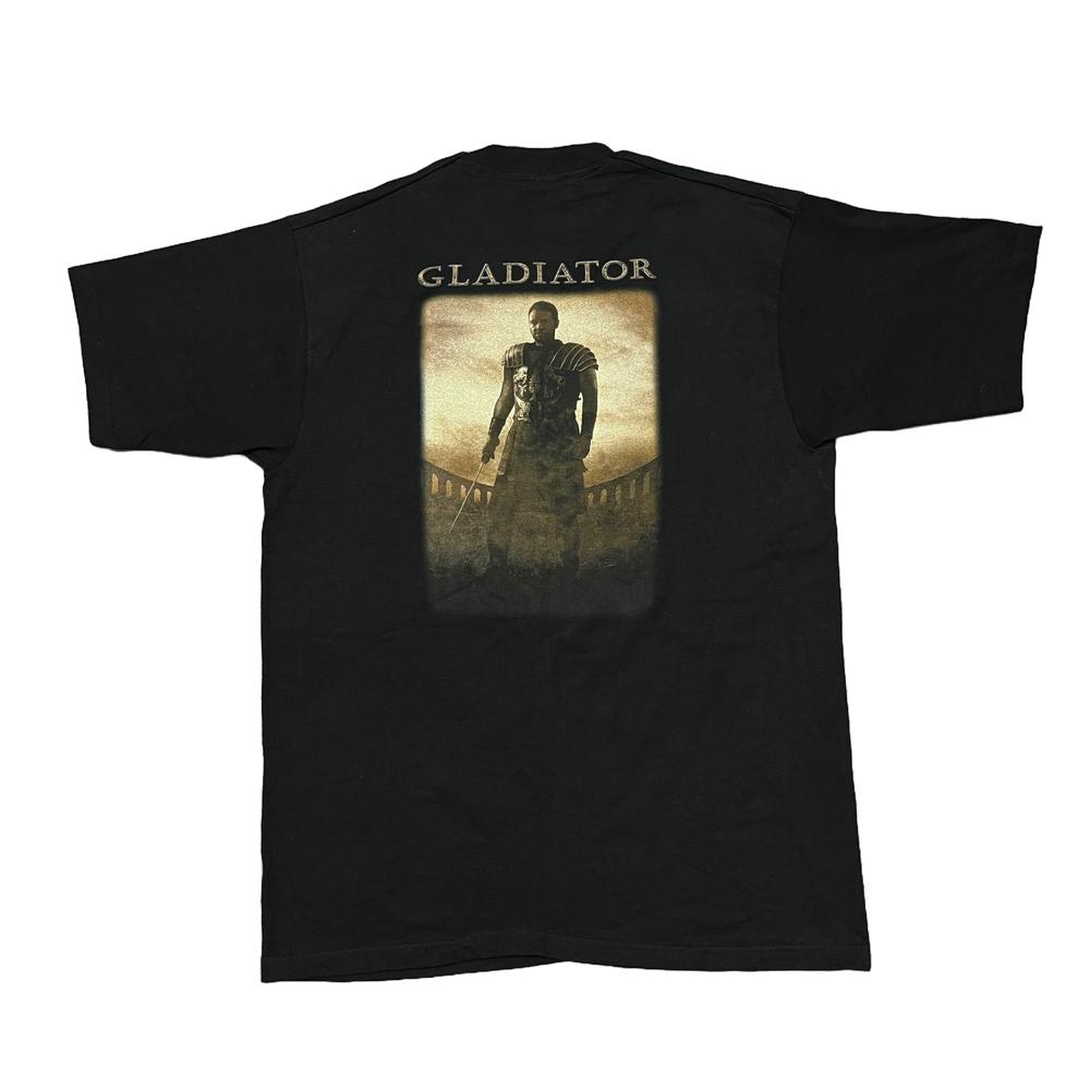 Vintage Movie Shirt Large Black Gladiator Promo Ridley Scott Russell Crowe Y2K XXXXL