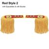 1Pair Multipurpose Shoulder Pad Epaulettes Colorful With Buckle Tassel Fringe Epaulets Brooch Board Jackets Overcoats Epaulett