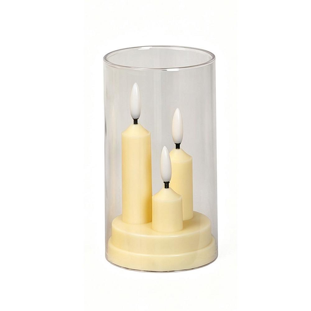 Acrylic Flameless Candle Flameless Battery-Operated Candle Elegant Flickering Candle Holiday Party