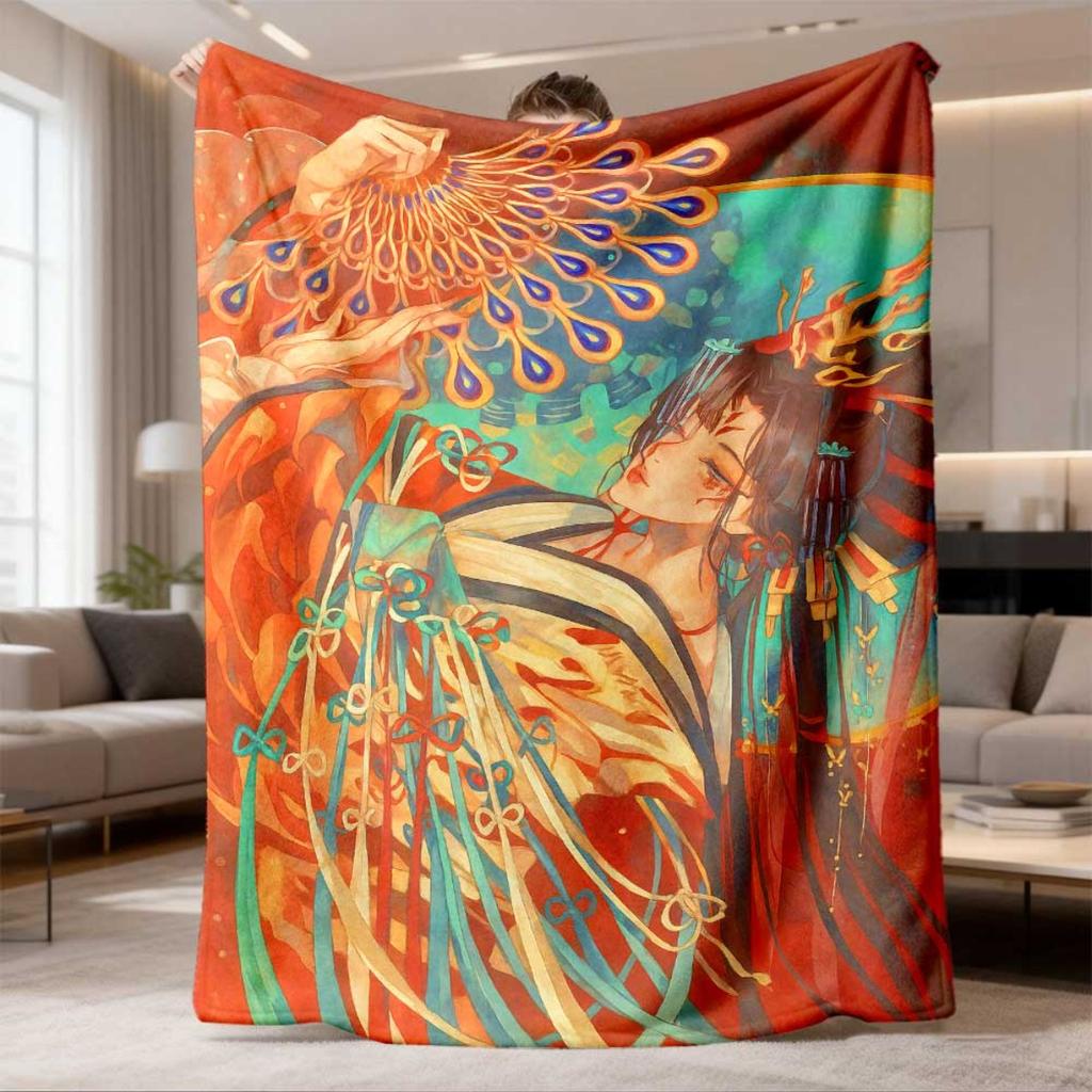 2026 Latest Flannel Blanket 1pc Anime Character Flannel Blanket UltraSoft, Warm, Machine Washable, AllSeason Comfort for Sofa, Bed, Travel, Camping, L