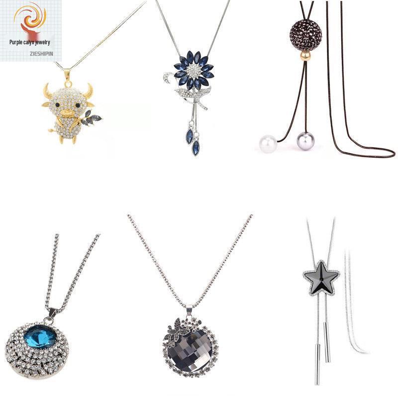 Women's Zodiac Ox Long Sweater Necklace - High-End Fashion Pendant