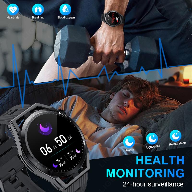 New Smart Watch Men Sports Fitness Tracker Smartwatch For Men 1.32inch Full Touch HD Bluetooth Call Watch For Android IOS