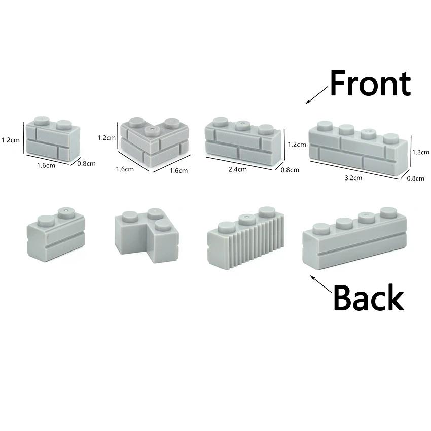 50pcs DIY Building Blocks Wall Figures Bricks 1+2 Dots Educational Creative Toys for Children Size Compatible With Classic Parts