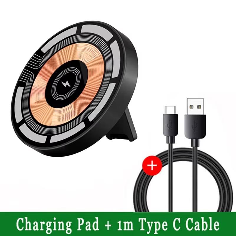 30W Magnetic Wireless Charger For iPhone 15 14 13 12 Pro Max Fast Wireless Charging Pad Ultra Thin Phone Chargers Holder Stand