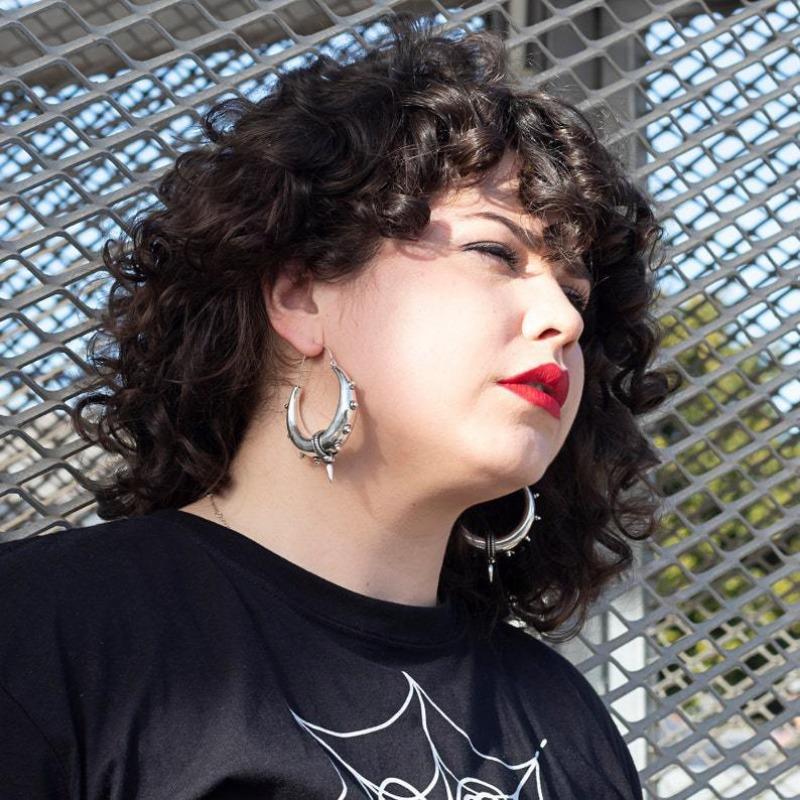 New Gothic Trendy Round Bead Earrings Punk Style Earrings Hip Hop Sharp Cone Men's and Women Earrings Festival Party Accessories