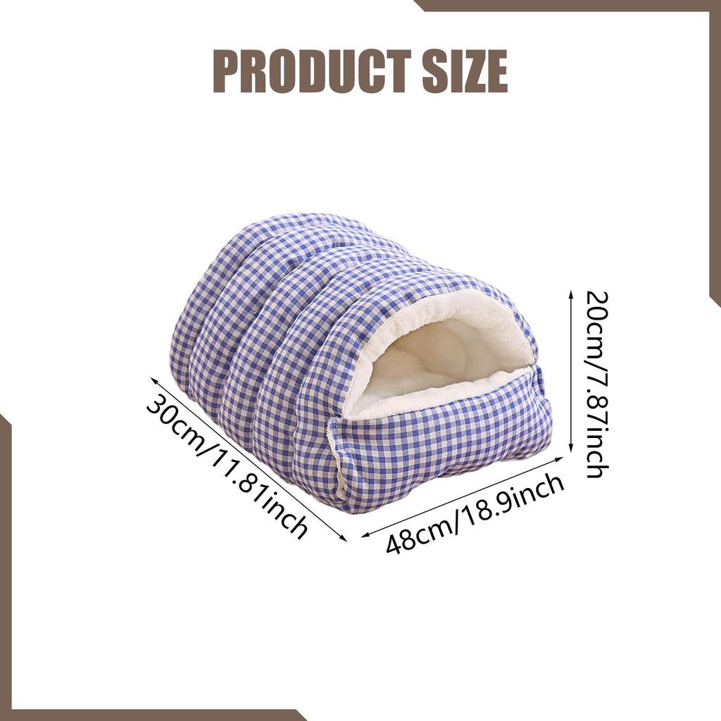 Cat House Dog Cat Bed Plush Removable Cushion Cat Nest Puppy Cave Pet Supplies