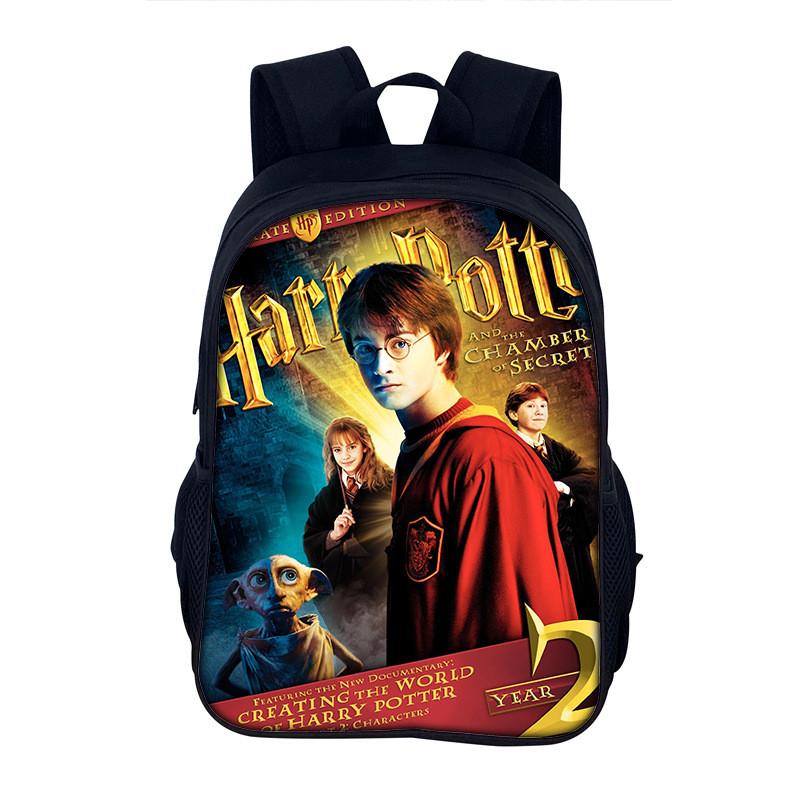 Harry Potter Student Backpack Nylon School Bag With Padded Laptop Compartment For Boys And Girls