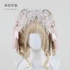 Sweet Lace Bow Handmade Headdress Pink Lolita Headband Top Hat Kc Set
