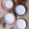 Two-color Round Melamine Stir-fry Plates & Rice Bowls for Hotel Buffet Restaurants