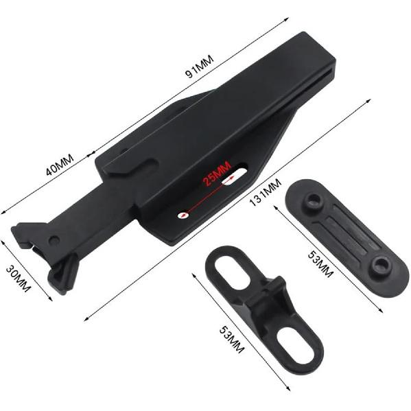 Doors Catches Latch ABS Push To Open Touch Release Door Latch Hinge Cupboard Cabinet Hinges Invisible Rebound Home Hardware(Black)
