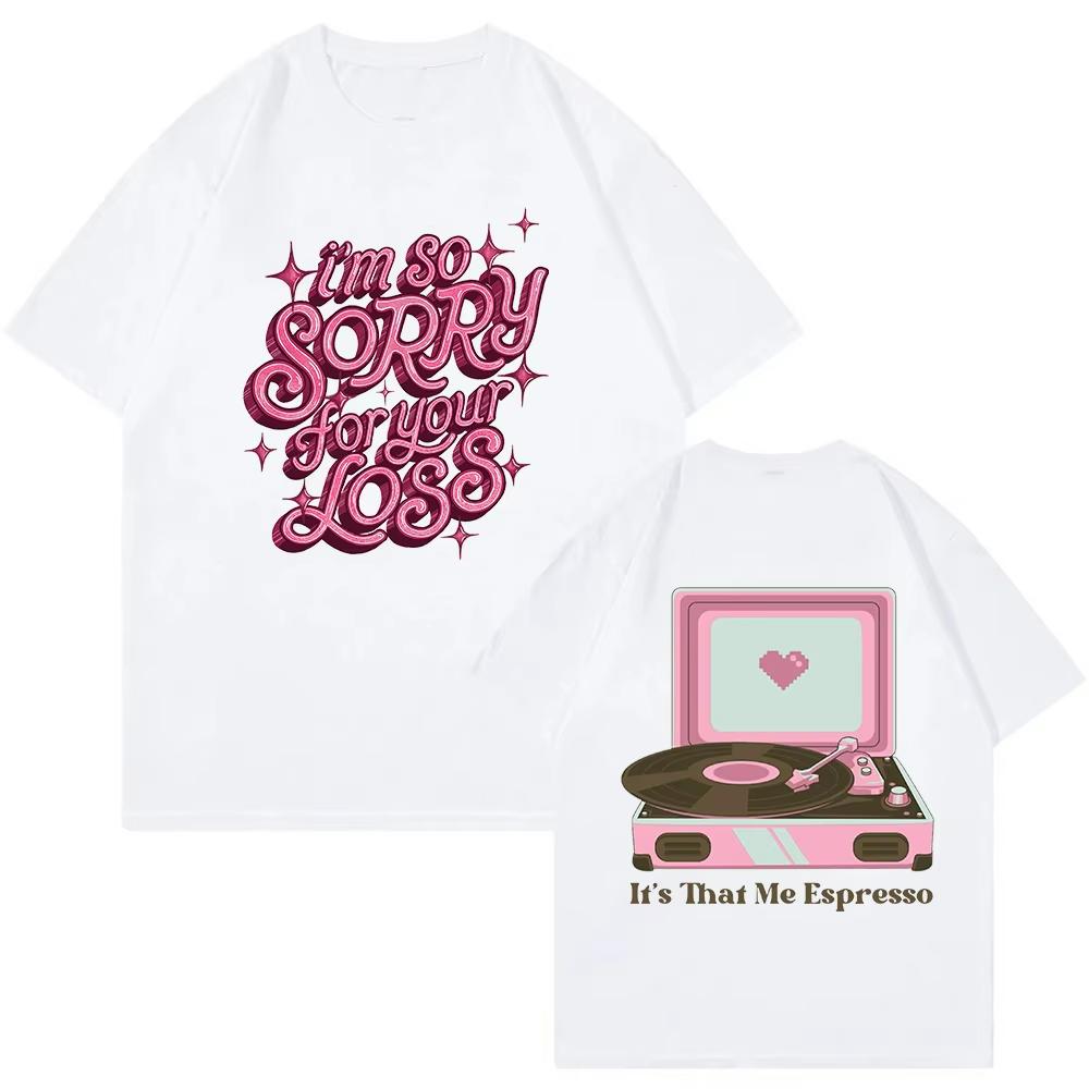T-shirt per Fan Manica Corta Donna Casual Album That's That Sabrina Carpenter Stampa Estetica Abbigliamento Estivo Manica Corta