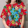 Women's T-shirt Round Neck Casual Top Harajuku Short Sleeved Shirt