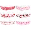 Valentine's Day Party Trays – 6 Pack Decorative Disposable Serving Trays for Snacks Candy and Desserts