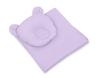 Baby Bedding with Filling, Quilt and Teddy Bear Pillow - 2-piece Set - Purple