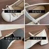 French design lace lace bow Mary Jane shoes women's 2025 new summer skirt light mouth single shoes