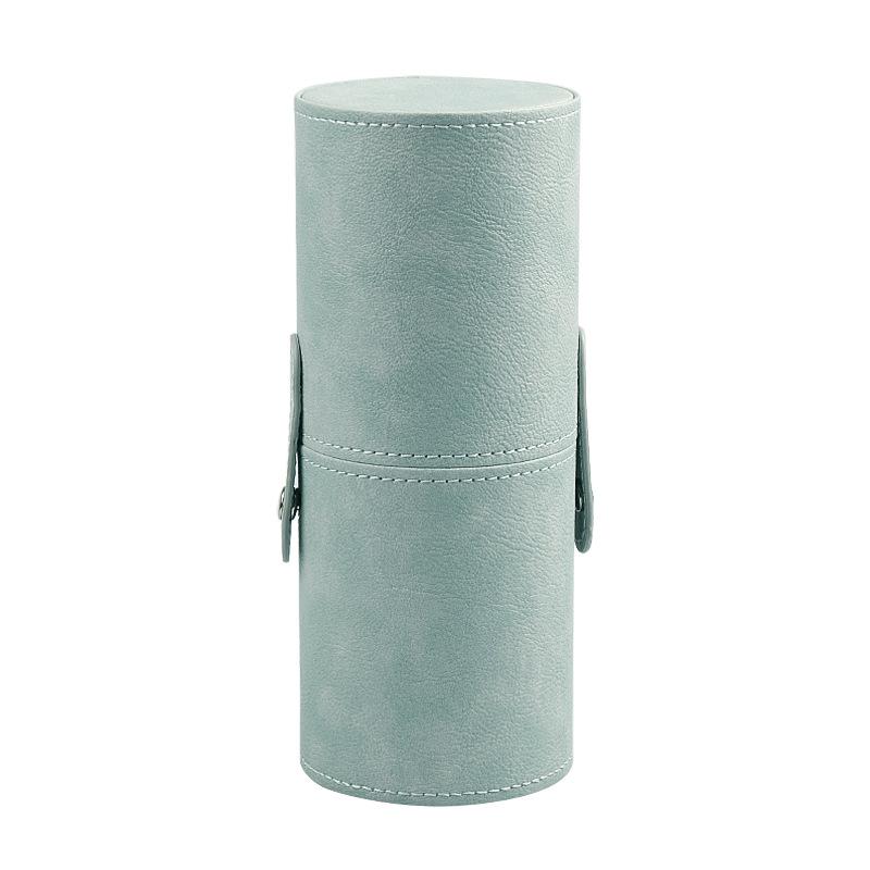 Makeup Brush Storage Bucket Leather Green Cloud Clear Sky Green Luo Brush Bucket Makeup Brush Storage Box Portable