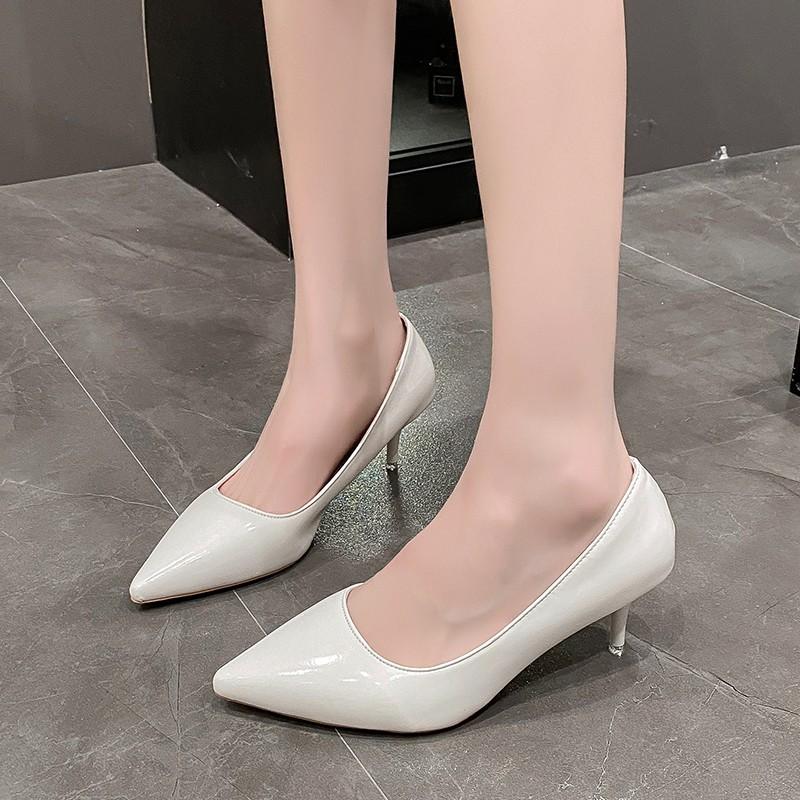 

Туфли-лодочки на тонком каблуке для женщин, классическая обувь для платья, свадебная, официальная, для досуга, для вечеринки, супер большой размер 34-43, плюс размер 43 белый