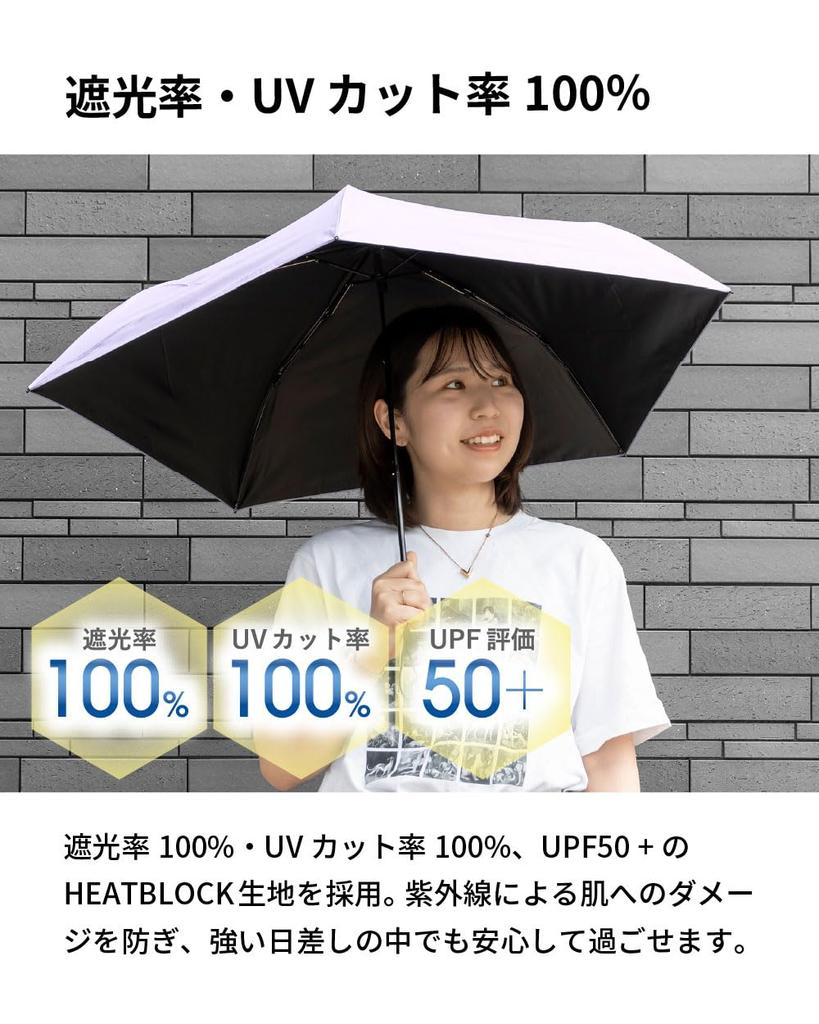 HEATBLOCK Pentagon Folding Sun Light UV Carbon Fiber and Aluminum for Men and [aso] Umbrella, Umbrella, 100% Blocking, 100% Protection,