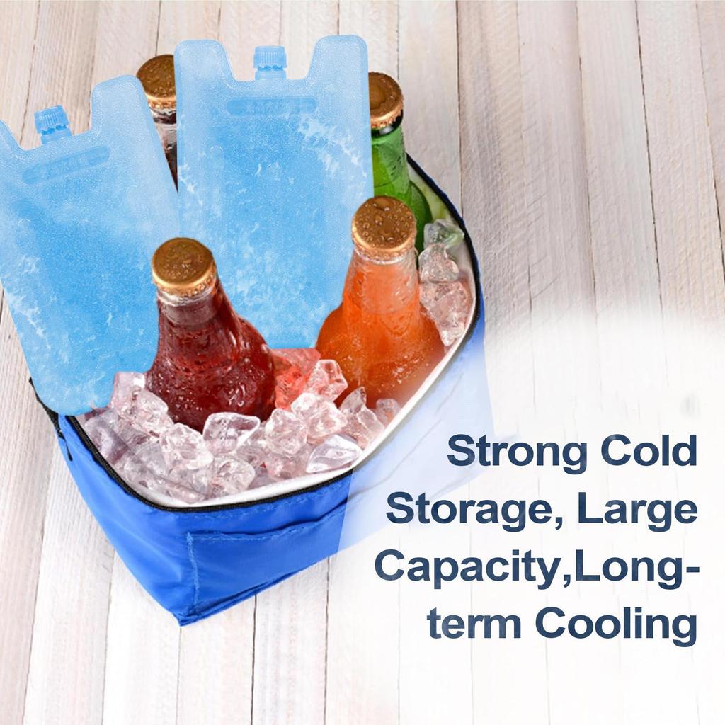 Ice Box PE Ice Crystal Box Reusable Refrigeration Keep Fresh Picnic Cooler Box Durable Air Conditioning Fan Ice Crystal Box