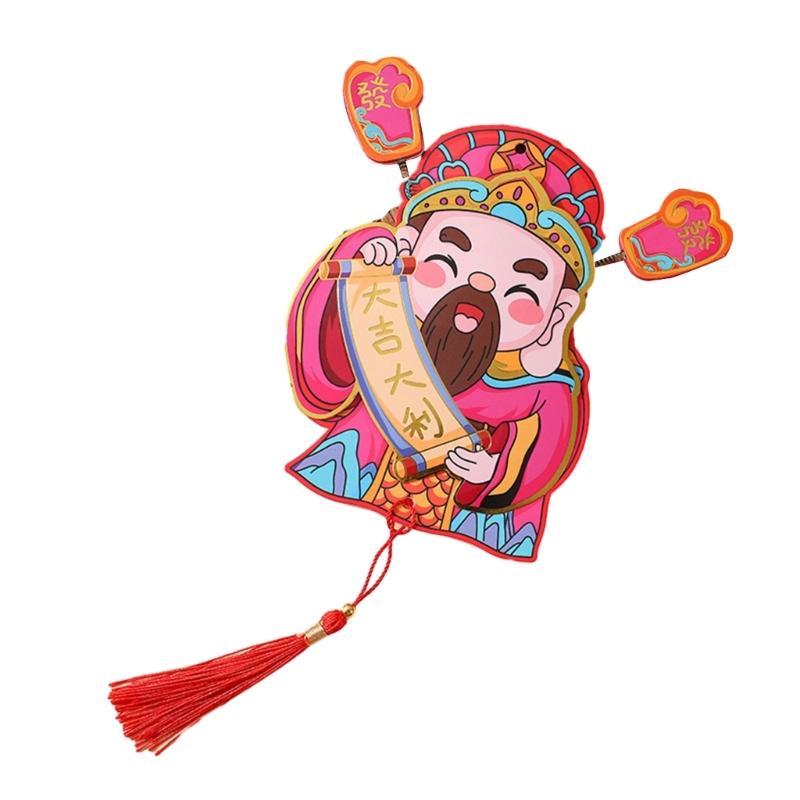 God of Fortune Fridge Sticker Magnet God of Fortune Hanging Ornament Lucky Money Pockets Chinese Redness Envelope