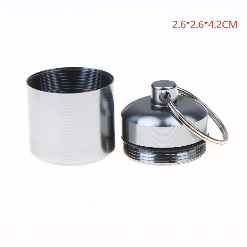 Aluminum Alloy Pill Case Keychain Portable Waterproof Mini Storage Container For Pills Earplugs And Small ItemsCentury House