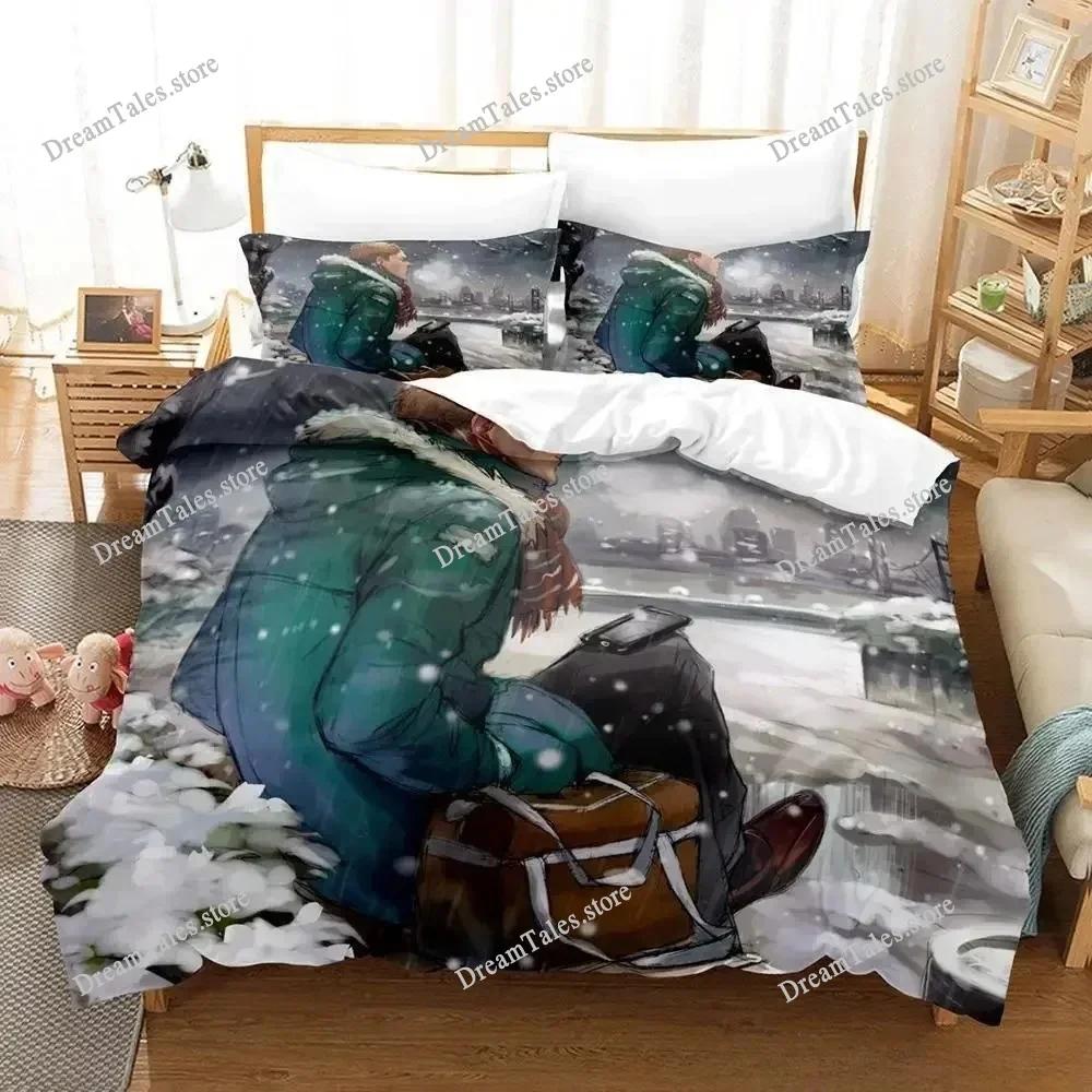 Anime 19 Days Bedding Set Single Twin Full Queen King Size Bed Set Adult Kid Bedroom Duvet Cover Sets 3D Anime Bed Sheet Set