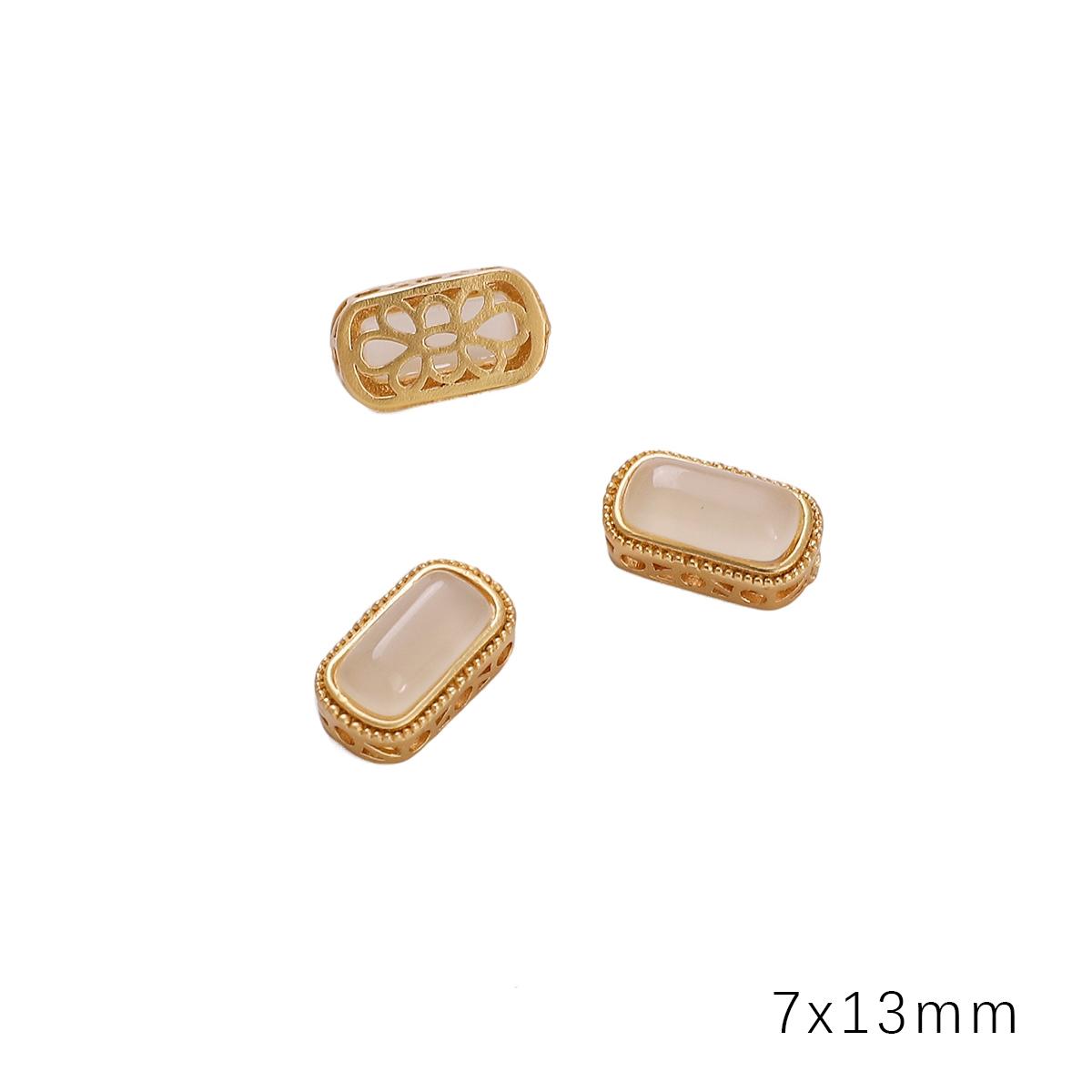 

Медный песок, золото, полая перегородка, бусина для изготовления ювелирных изделий своими руками, аксессуары для рукоделия 7x13mm белый