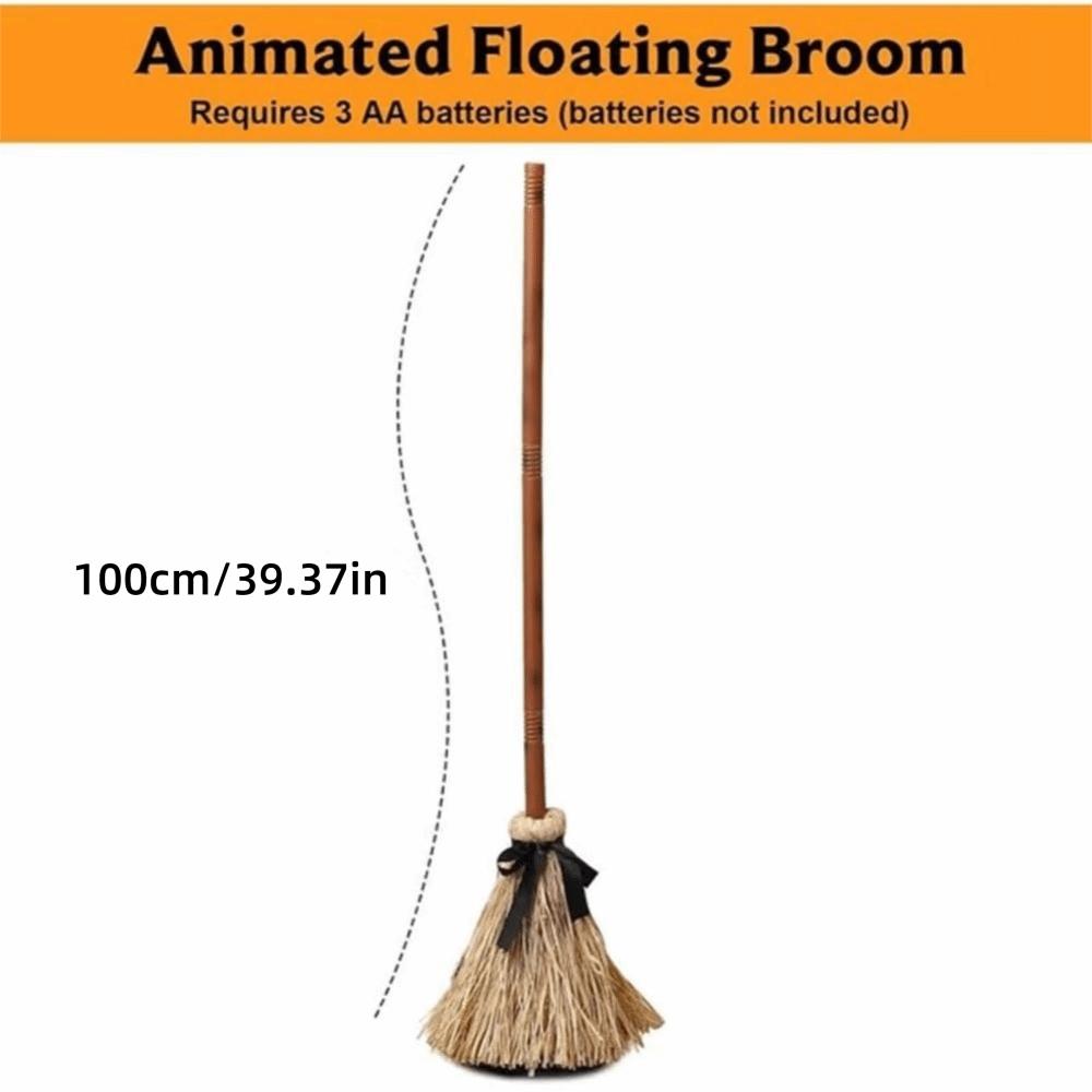 Svítící animované čarodějnické koště se strašidelnými zvuky Tančící čarodějnické koště Dekorace hororového domu