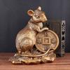 Chinese Zodiac Rat Figurine: Wealth-Attracting Zodiac Rat Living Room Decor Gift