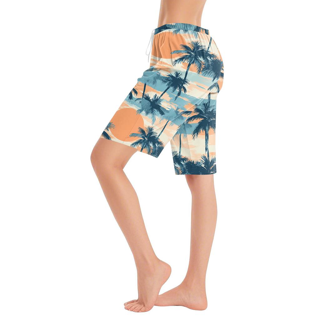 Pantaloni Pigiama Casual alla Moda Comodi da Donna Pantaloncini Stampati con Coulisse