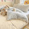 Fresh Simple Pure Cotton Duvet Cover Set, Available In Single, Three, or Four Pieces for Student Dormitories.