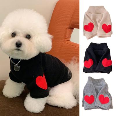 Haustier-Pullover, modisches Liebesmuster, Hunde-Shirt, bequeme warme Katze, zweibeinige Kleidung, Heimtierbedarf