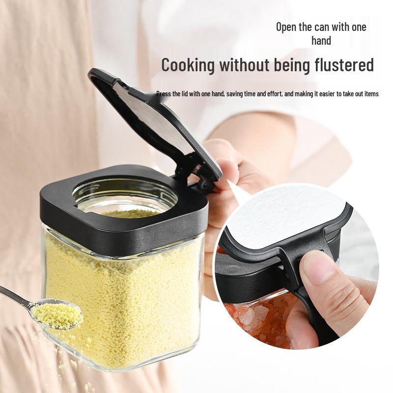 Kitchen Spice Jar Set: Storage Containers for Salt, MSG, and Seasonings