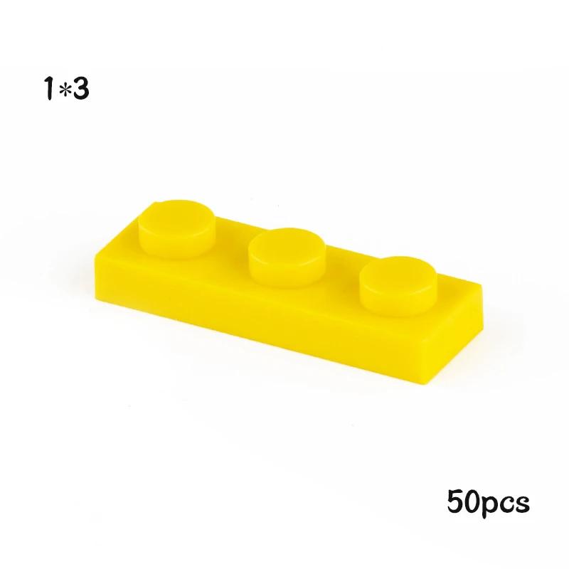 50pcs Plate 1x3 3623 Compatible with Famous Brand Building Block Classic Building Blcok Toys MOC DIY